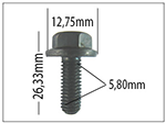 Washer Head Bolt Black M6X20 6922 80 Peugeot
