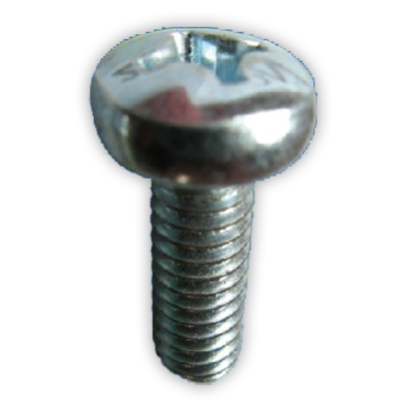Cylinder Head Cross Recessed Bolt White M8X25